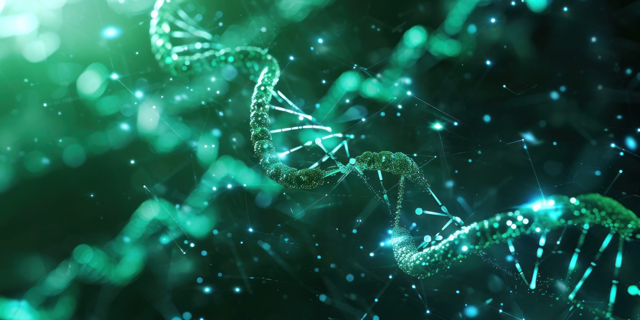 DNA double helix. DNA molecule structure. Medical science research of chromosome DNA genetic biotechnology in human genome cell. Science laboratory experiments analysis and genetic engineering study.